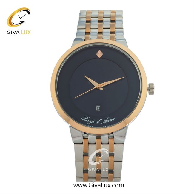 ساعت مچی اورجینال مردانه LdA | لوئیجی د آنا | Luigi d'Ana نقره ای-رزگلد | نقره ای-رزگلد| سرمه ای| کد رفرنس 2358